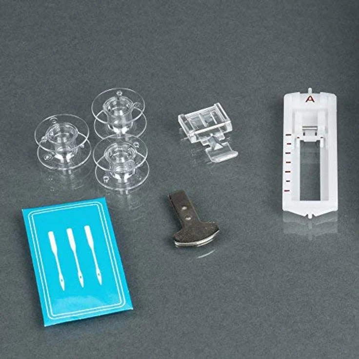 kullaloo Brother J14s Freiarm-Nähmaschine, Einsteiger Maschine inkl. Nähkurs-Material-Set und Designs zum Austauschen – Bild 6