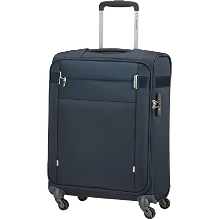 Samsonite Citybeat - Spinner M, Erweiterbar Koffer, 66 cm, 67/73 L, Blau (Navy Blue)