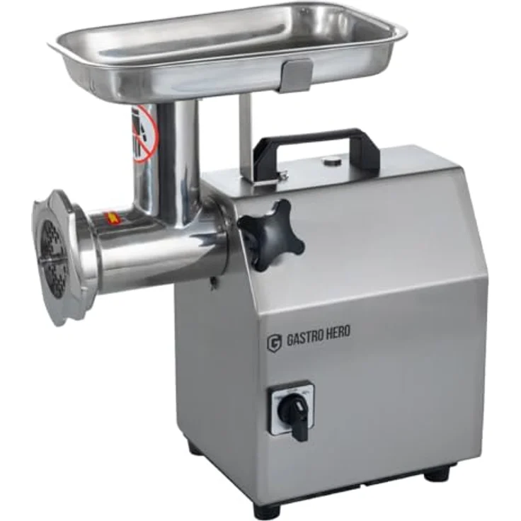 GastroHero Fleischwolf FWE, leistungsstarker Fleischwolf mit 220 kg/h, 1100 W, Edelstahl AISI 201 – Bild 1