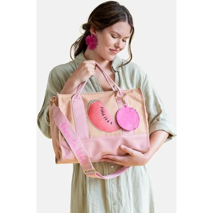 Fritzi aus Preußen Fritzi x Frida Kahlo Shopper Tasche, 40 cm, 100% Polyester, braun – Bild 5