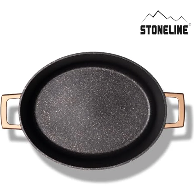 STONELINE Bräter, Aluguss-Bräter in Roségold mit Aroma-Regen und Antihaftbeschichtung – Bild 10