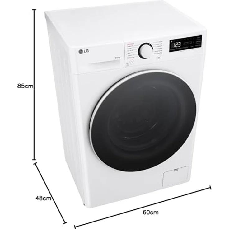 LG D2R5S09TSWW Waschtrockner Frontlader, 9 kg Waschen, 5 kg Trocknen, AI DD-Technologie, TurboWash 360, Weiß, E – Bild 10