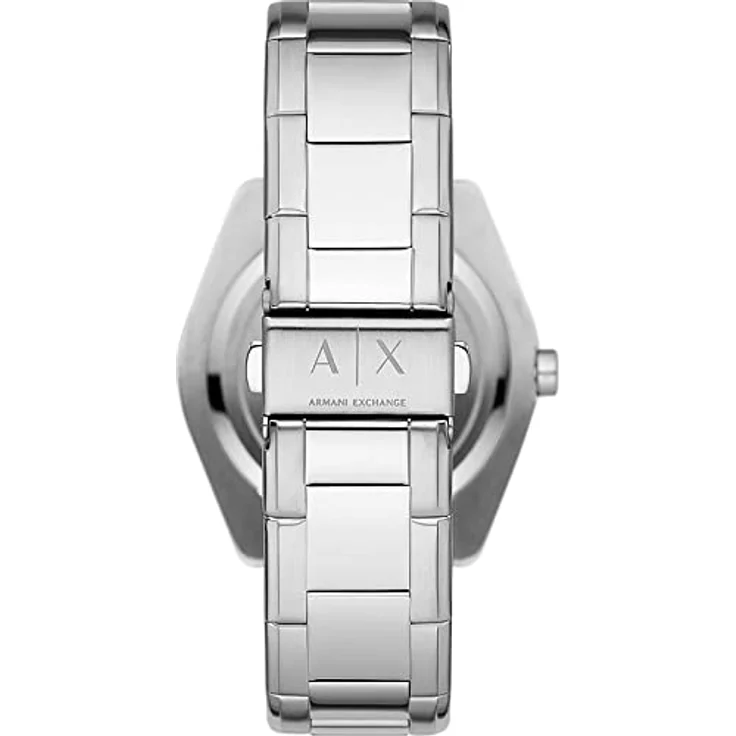 Armani Exchange Herrenuhr , Chronographenwerk, 44mm Silbernes Edelstahlgehäuse mit Edelstahlarmband, AX1720 – Bild 2