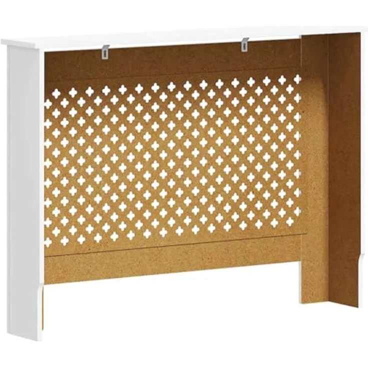vidaXL Heizkörperabdeckung Weiß, 112x19x81,5 cm MDF mit modernem Design und einfacher Montage – Bild 8