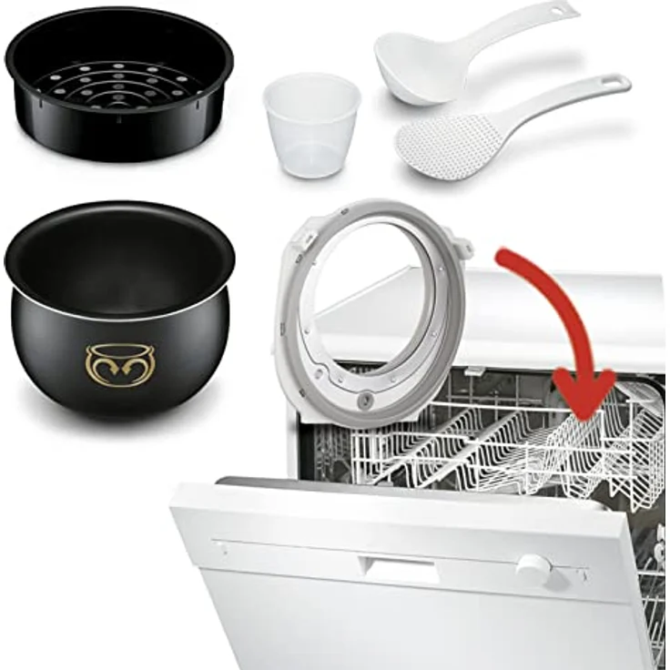 Moulineux MK812121 Multikocher Advance Color Blanco, 5L, Aluminium, Weiß, 750 Watt – Bild 10