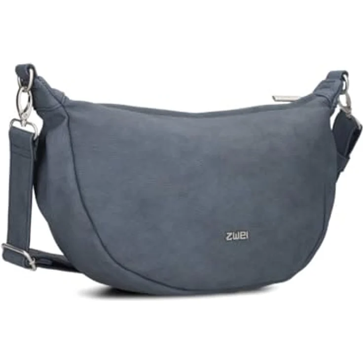 Zwei M70 Half-Moon Bag, Umhängetasche in Nubuk-Blue mit 4 l Volumen, wasserabweisend, verstellbarem Schulterriemen und mehreren Fächern – Bild 1