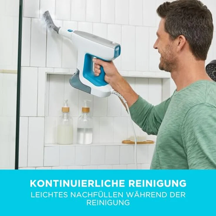 Black & Decker BHSMP2008-QS, Dampfreiniger, Blau, Weiss – Bild 5