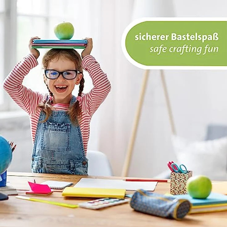 Westmark Bastelschere für Kinder – Bunte Kinderschere mit abgerundeter Spitze ideal für das Schneiden von Kunststoff, Papier, Pappe – rostfreier Edelstahl, PP – Bild 5