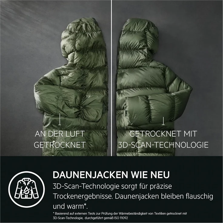 AEG TR9T75680, Wärmepumpentrockner, C, Fassungsvermögen 8 kg, Standgerät, weiß – Bild 2