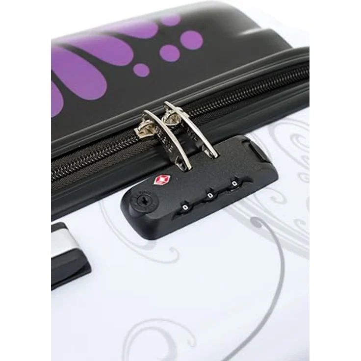 BEIBYE Butterfly 2060, 4-tlg. Hartschalen Kofferset mit TSA-Schloss, inkl. Handgepäck & Beautycase, XL-75cm, robust und leichtgängig mit 360° Rollen – Bild 3