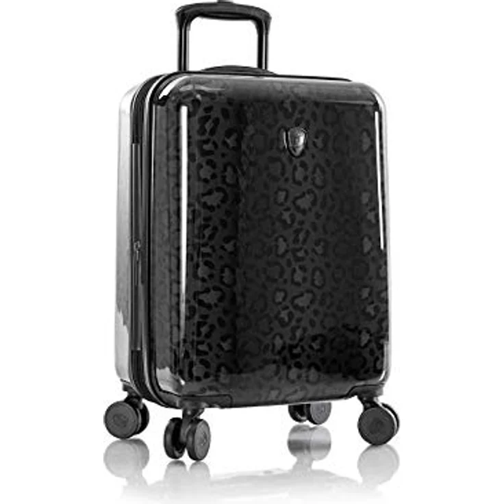 Heys Black Leopard - 4-Rollen-Kabinentrolley S 53 cm erw. Black Leopard – Bild 1