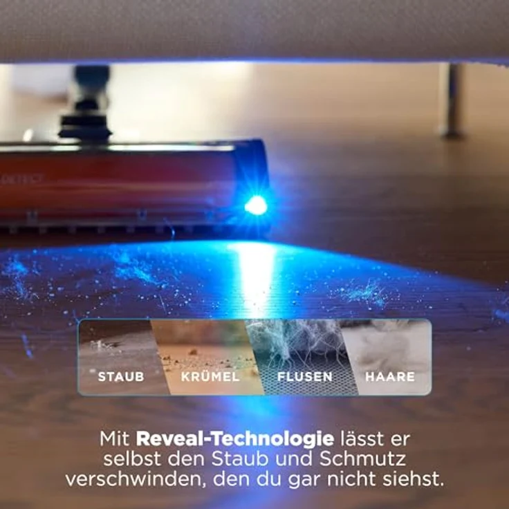 Shark PowerDetect Speed IA3241EUT Akku-Staubsauger, 350 Watt, 60 Min. Laufzeit, beutellos, HEPA-Filter, Lithium-Ionen, blau – Bild 8