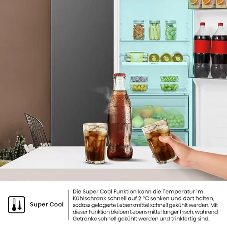 Hisense RS3P558NEFD, Side by Side Kühl-Gefrierkombination mit 347 l Kühl- und 197 l Gefriervolumen, schwarze Ausführung – Bild 10