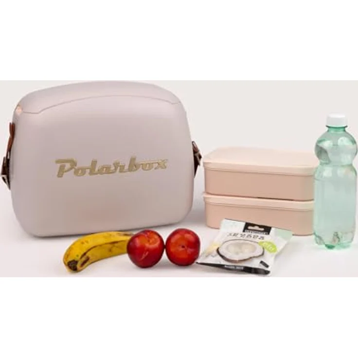 Polarbox Kühlbox, passive Kühlung, 6 l, ergonomischer Griff aus Naturleder, hält frisch bei 5-15 °C für 24 Stunden – Bild 7