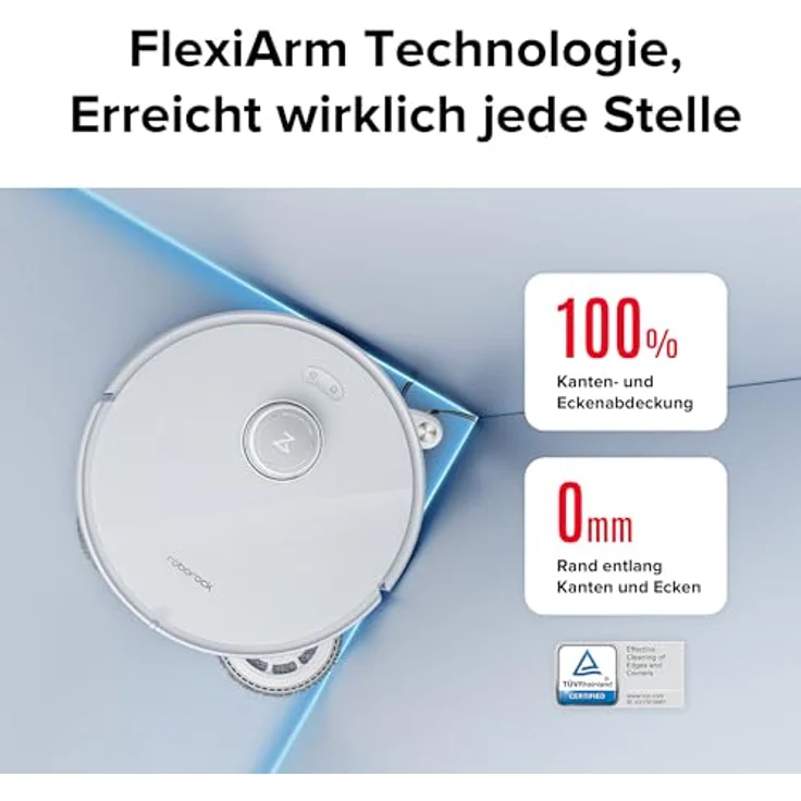 Roborock Qrevo Curv Staubsauger-Roboter mit Wischfunktion, 18.500Pa Saugkraft, AdaptiLift Chassis – Bild 4