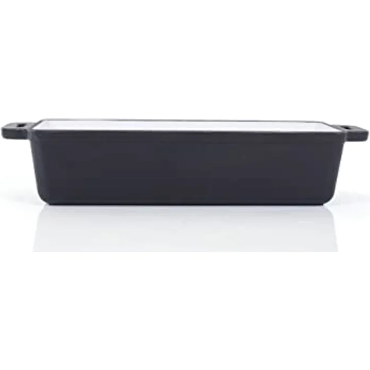 Echtwerk EW-GE-1502 Brotbackform Gusseisen Kastenförmiger Bräter ohne Deckel Brotkasten Emaille-Beschichtung Backöfen, Grill, BBQ Induktion 1,5 L – Bild 3