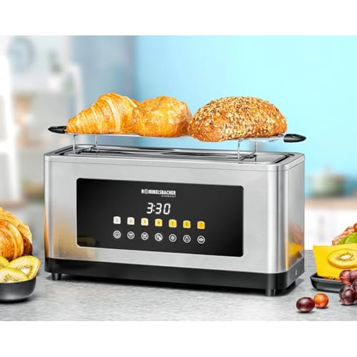 Rommelsbacher TOL1000 Toaster 1800 W, 2 Scheiben, 7 Röststufen ...