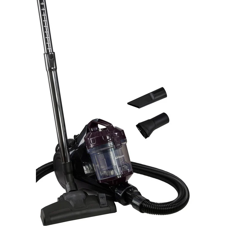 Hanseatic HBLVC700BVMC, Beutelloser Bodenstaubsauger mit Zyklon Technologie, Hepa H12 Filter, 9m Aktionsradius, 700 W, schwarz, kompakt und praktisch zum Verstauen