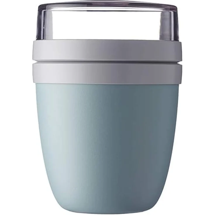 Mepal Lunchpot Ellipse Nordic Green, 500 ml praktischer Müslibecher, Joghurtbecher, To go Becher, auslaufsicher, mikrowellen- und gefriergeeignet – Bild 1