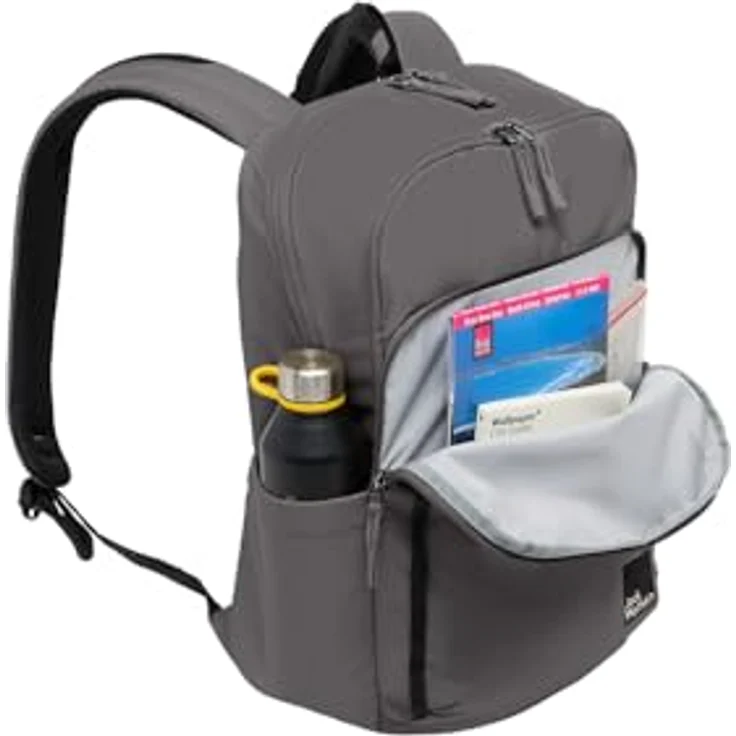 Jack Wolfskin Rucksack Terracade, Freizeitrucksack mit 24 Liter Volumen, gepolstertem Laptopfach und strapazierfähigem CROSSRIP 300D RE, slate – Bild 3
