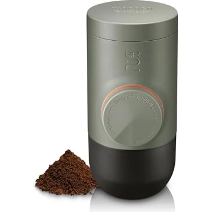 WACACO Minipresso GR2, Espressomaschine für den Außenbereich, Manuell betrieben, 18 Bar, Ultra-klein für Reisen, Grün – Bild 1