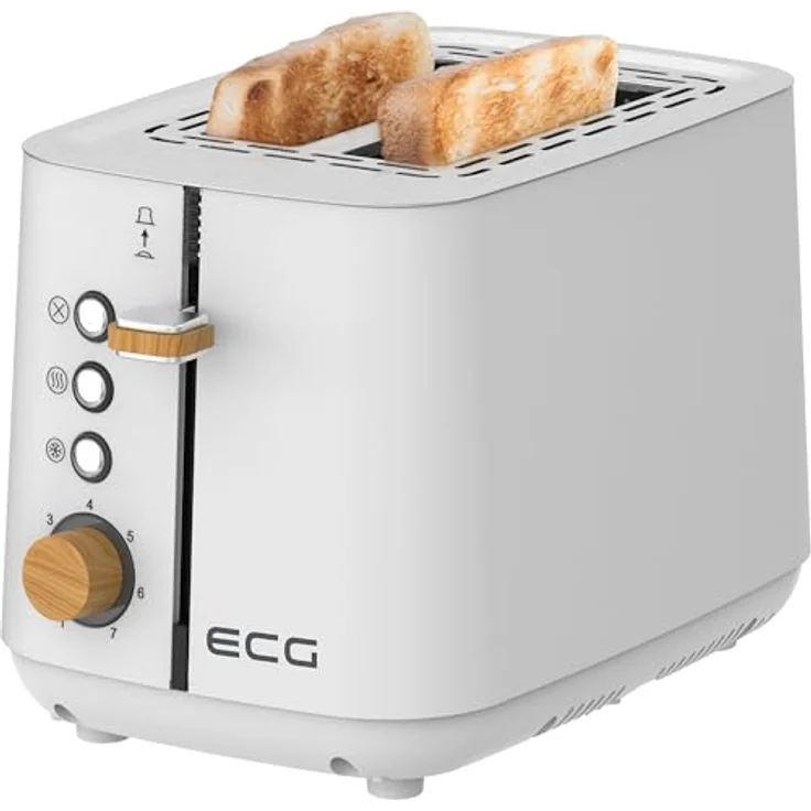 ECG ST 2768 Timber White Toaster mit 2 Fächern und 7 Heizstufen – Bild 4