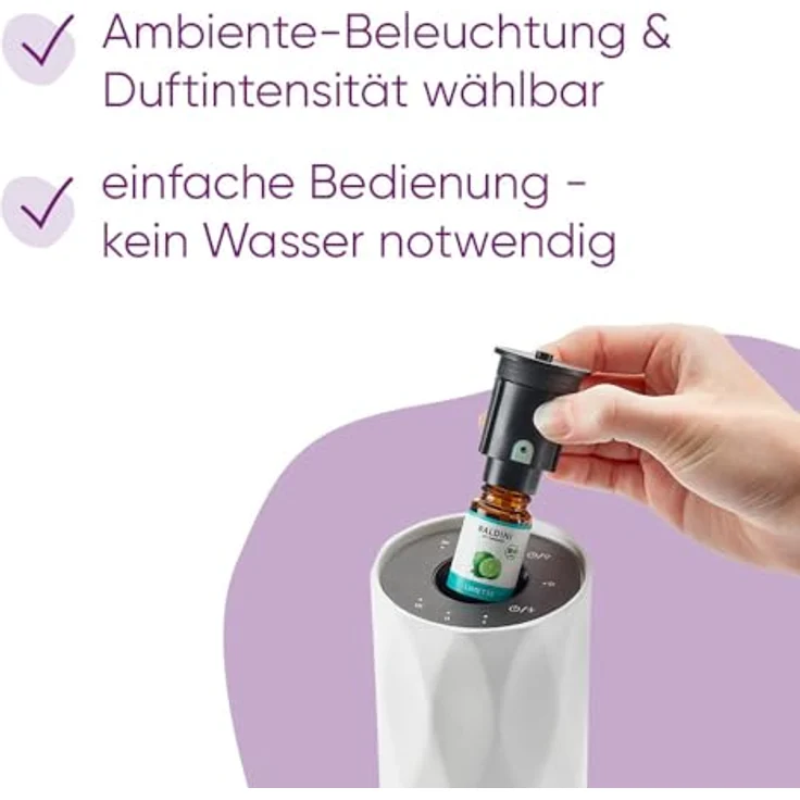 Baldini Airfriend Pure - Akkubetriebenes Duftgerät, USB-C Aufladung, Keramik Design, für Räume bis 60m2 – Bild 4
