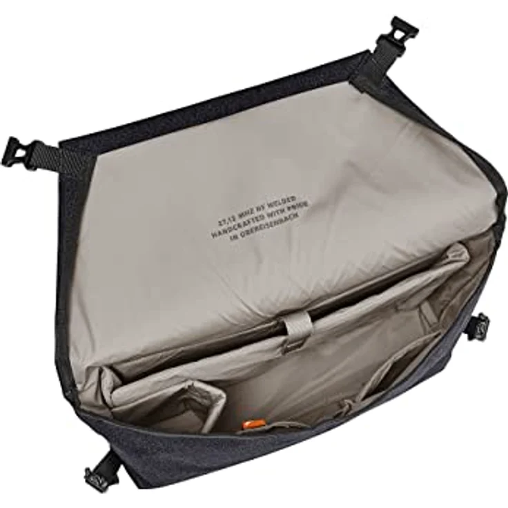 VAUDE Umhängetasche Vaude Schultertasche Schmalegg Black, recyceltes wasserdichtes Material, Laptopfach, Smartphonefach – Bild 4