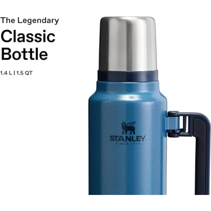 Stanley 1913 Classic Legendary Thermoskanne 1,4 L, Edelstahl, hält 40 Stunden heiß oder kalt, BPA-frei, Hammertone Lake, spülmaschinenfest – Bild 3