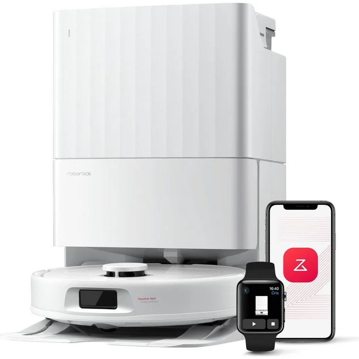 Roborock QV 35A Saugroboter mit Wischfunktion, 8000 Pa Saugkraft, Reactive Tech-Hindernisvermeidung, PreciSense LiDAR-Navigation, Dual Anti-Tangle-System