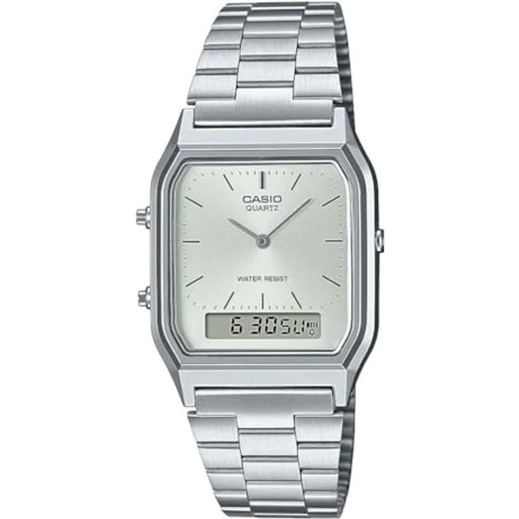 Casio Damen Analog Quarz Uhr mit Edelstahl Armband AQ-230A-7AMQYES – Bild 1