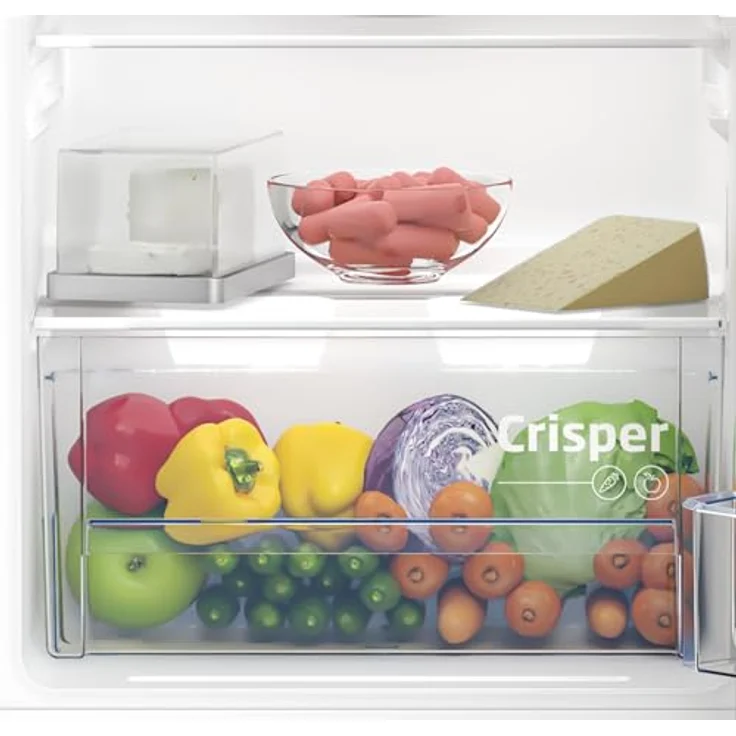 Beko TS190040N Standkühlschrank freistehend, 88 l Gesamtrauminhalt, wechselbarer Türanschlag, gute Beleuchtung im Gerät, 38 dB, robuste Glasablagen, Weiß – Bild 4