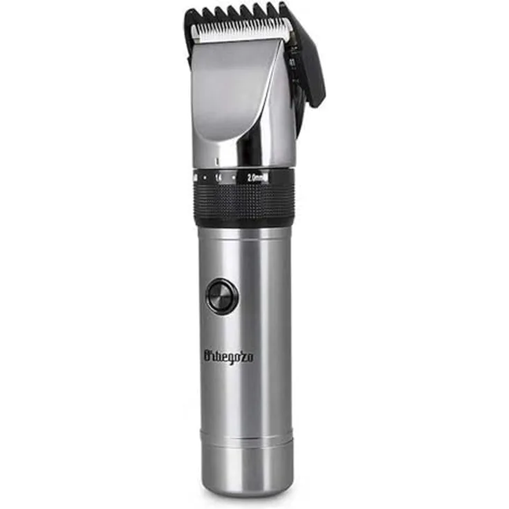 Orbegozo CTP 2500, Professioneller Haarschneider mit selbstschärfenden Keramikklingen, 5 Stunden Akkulaufzeit, abnehmbarer Kopf, Aluminium