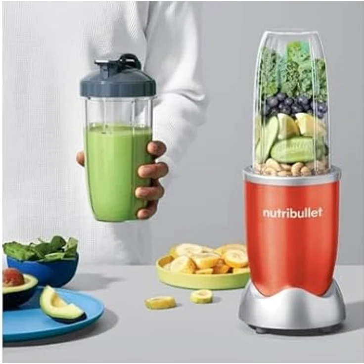 NutriBullet Pro 900 NB907 Standmixer, 900 Wat, 0,9 Liter, Kunststoff, Turbotaste, rot – Bild 2