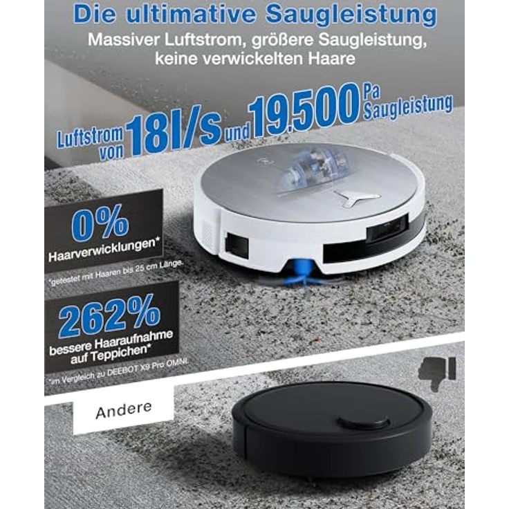 ECOVACS DEEBOT X11 PRO OMNI, 110 W Saug- und Wischroboter mit Beutel, PowerBoost, OZMO ROLLER 2.0, AIVI 3D Navigation – Bild 5