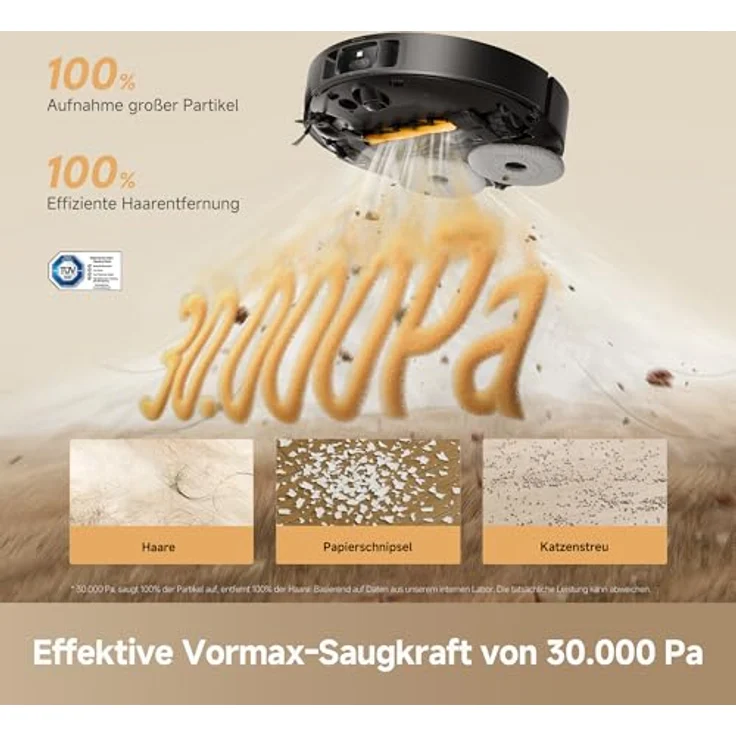 Dreame L50s Pro Ultra Saugroboter mit Wischfunktion, 30.000 Pa, 100 Tage Auto-Entleerung, Heißwasser-Mopp-Selbstreinigung – Bild 4