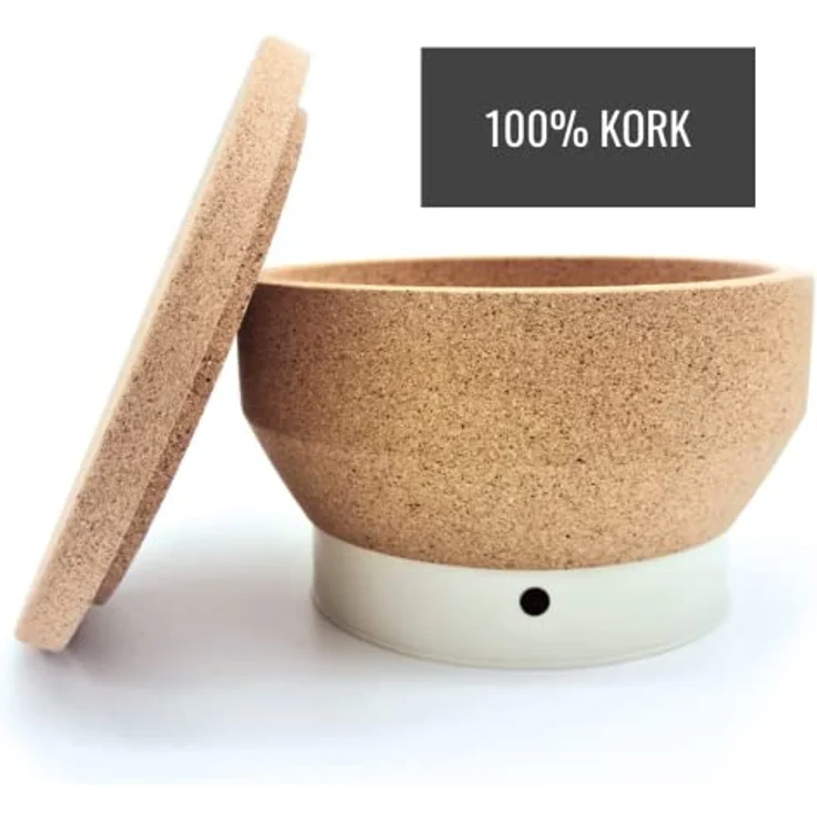 KoMo KoMoMio weiß mit Kork-Trichter | Made in Austria | Edelkorund und Keramik Mahlstein | frisches Mehl – Bild 3