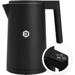 Balter Edelstahl Wasserkocher WK-5-Touch mit Temperatureinstellung, 40°C-100°C, Doppelwand, BPA frei, 1,7L, Schwarz