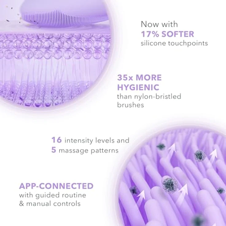 Foreo LUNA 4 Sensitive Skin, Gesichtsreinigungs- und Massagegerät mit T-Sonic-Pulsationen, ultrahygienisches Silikon, 600 Anwendungen pro Ladung, Travel-Lock-Funktion – Bild 3