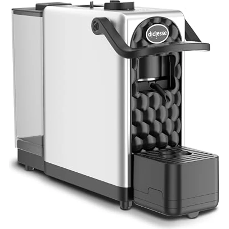 Didiesse Dark Side, Kaffeepadmaschine in Silber mit integriertem Zubehörfach und 1,3 L Wassertank – Bild 5