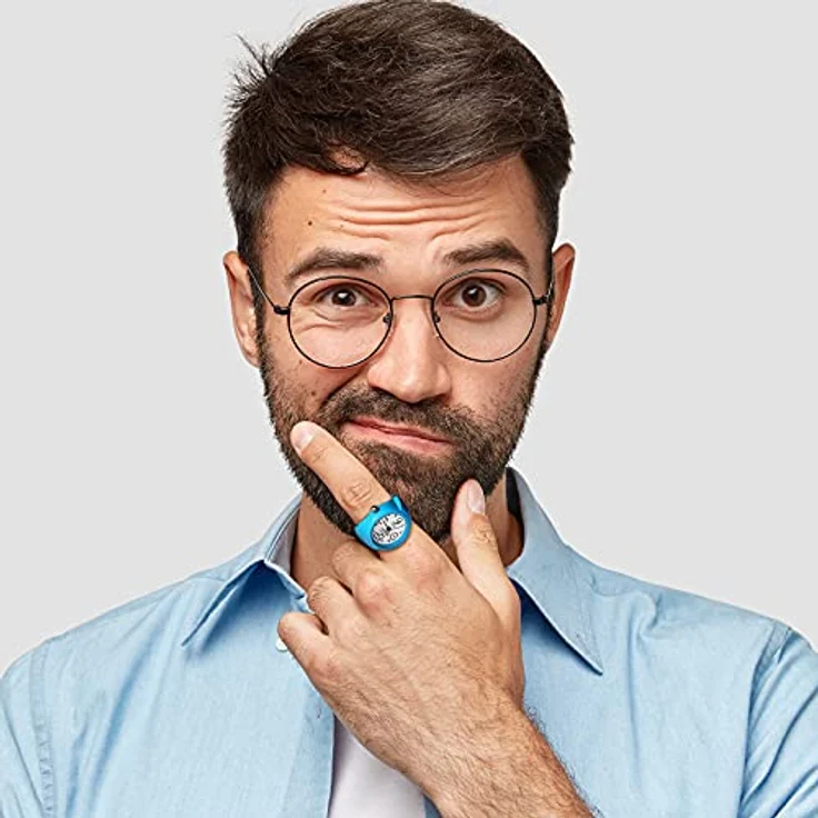 JewelryWe Ringuhr Damen, Analog Quarzuhr mit elastischem Ringband, blau, Geschenk für Mädchen – Bild 3