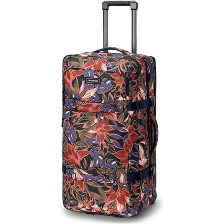 Dakine Split Roller Reisetrolley, 85L Volumen, Floral Design, Dunkelblau, mit Split-Level-Design und robusten Urethanrollen – Bild 1