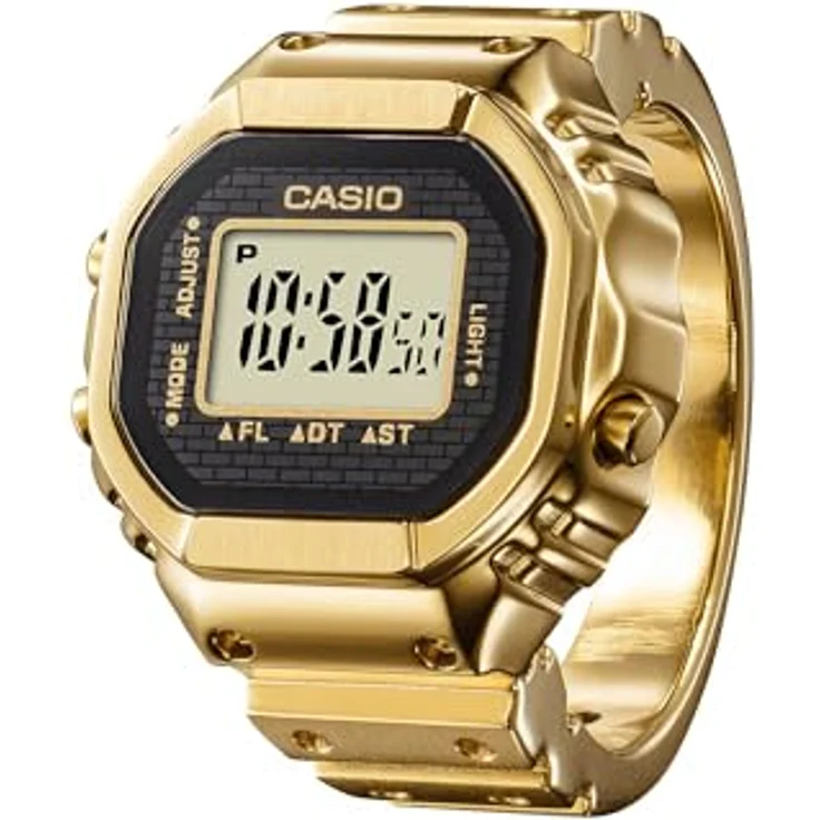 Casio G-Shock Unisex Digital Quarz Ringuhr, goldfarben mit schwarzem Zifferblatt, wasserdicht, inklusive Kalender, Stoppuhr und Beleuchtung – Bild 1