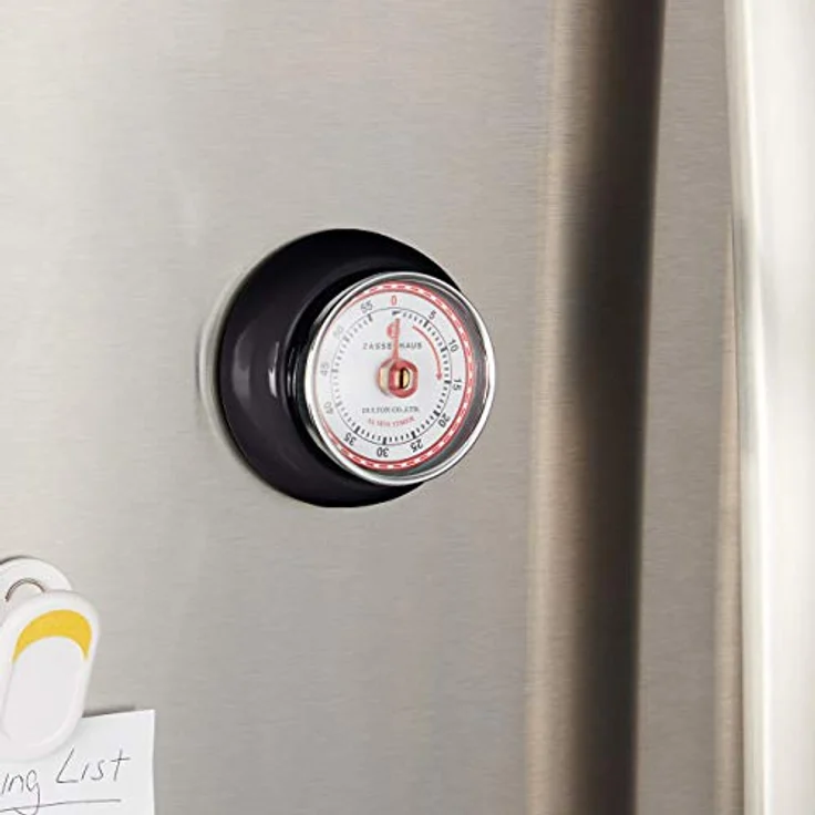 Zassenhaus Küchentimer SPEED , Schwarz , Ø 7 cm x 3 cm , Analoge Zeitanzeige mit Alarm-Funktion , Die Countdown-Uhr unterstützt bei der Zeitplanung beim Kochen oder Backen – Bild 4