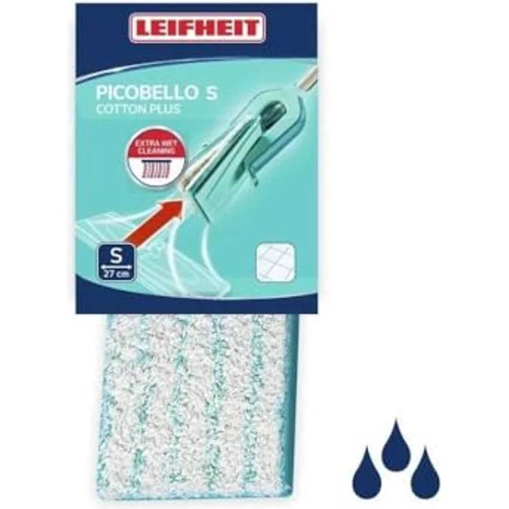 Leifheit Wischpad Picobello S cotton plus für Bodenwischer Picobello S, Wischbezug für hartnäckigen Schmutz, Wischmopp für Stein- und Fliesenböden – Bild 5