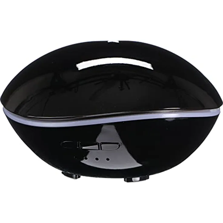 Sixtol Aroma Diffuser Stone, eleganter Aroma Diffuser mit 500 ml Tankvolumen und Lichteffekten, schwarz glänzend