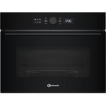 Bauknecht BMW57DMK Einbau-Mikrowelle mit Grill und Heißluft, 900 Watt, 40 Liter, schwarzes Glas