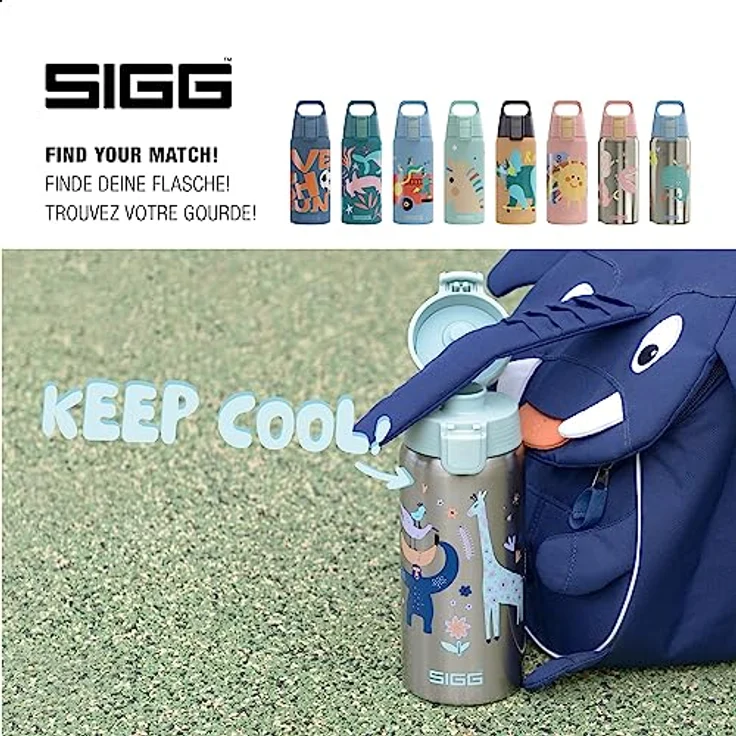 SIGG - Isolierte Trinkflasche Kinder - Shield Therm Kids - Für kohlensäurehaltige Getränke geeignet - Auslaufsicher - Spülmaschinenfest - BPA-frei - 90% recycelter Edelstahl - 0,5L – Bild 5