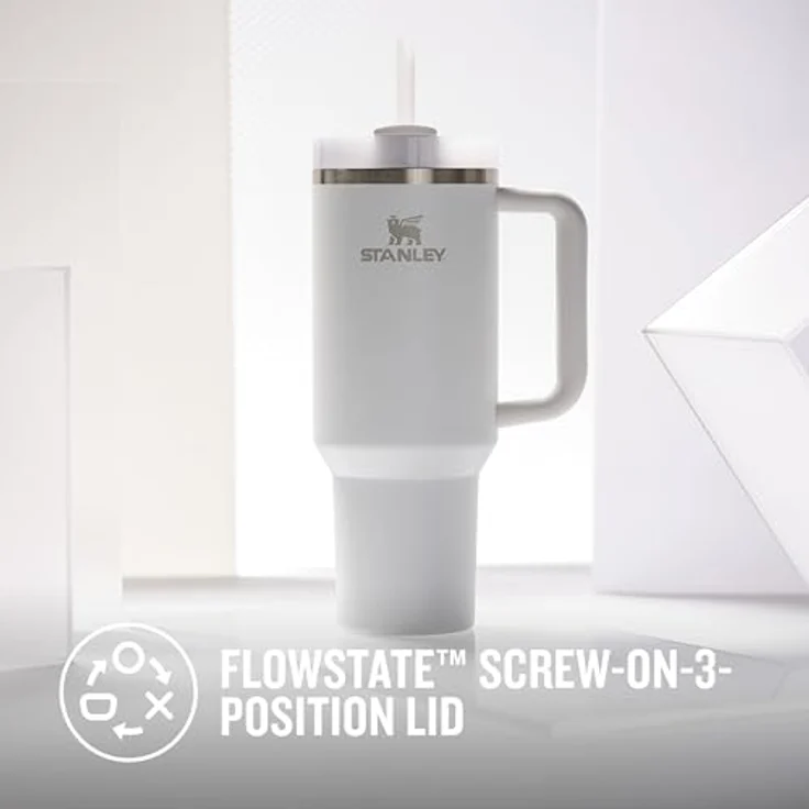 Stanley Quencher H2.0 Flowstate Trinkflasche 1.2L, Edelstahl, hält Getränke 11 Stunden kalt, 48 Stunden eisgekühlt, BPA-frei, spülmaschinenfest, Frost – Bild 4