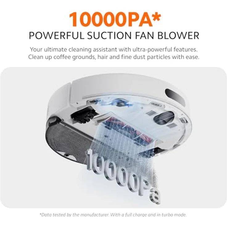 Xiaomi Robot Vacuum S40 EU, BHR084AEU, Staubsauger Roboter mit 5200 mAh Akku, bis zu 180 Minuten Laufzeit, beutellosem Staubbehälter, Nasswischfunktion, Weiss – Bild 4